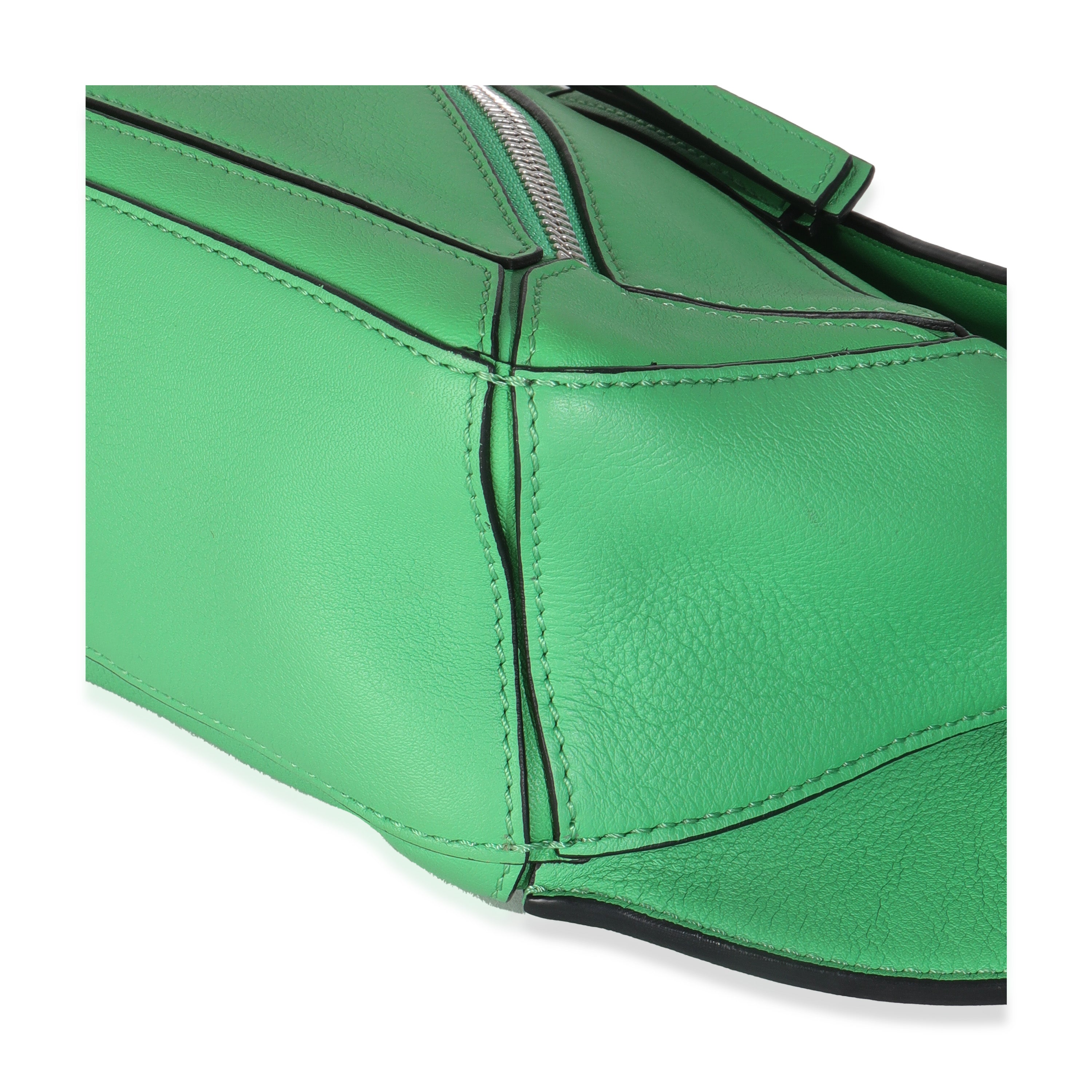 Loewe Jungle Green Calfskin Mini Puzzle Belt Bag Handbag box