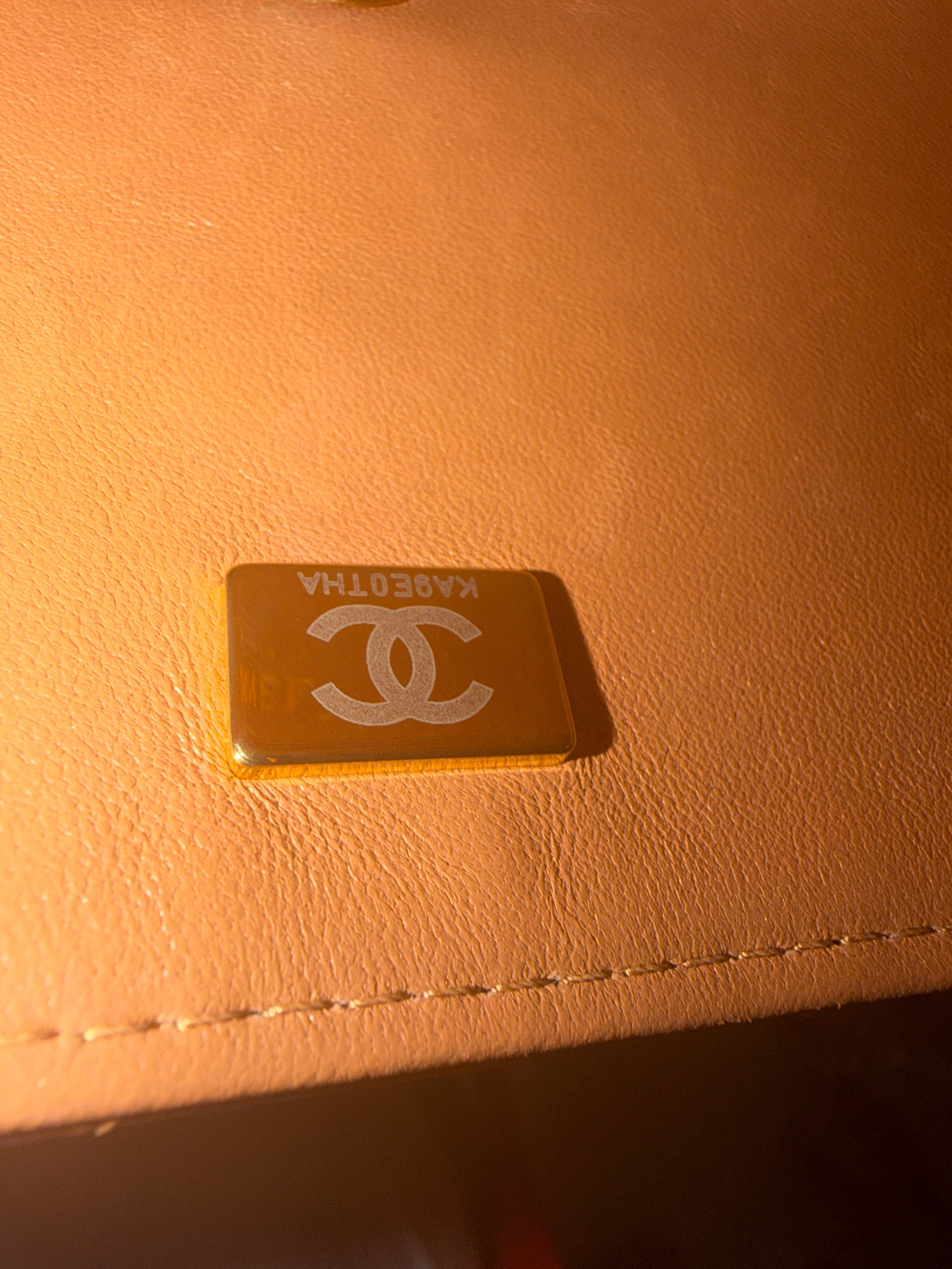 Chanel Tan Quilted Calfskin CC Flap Bag Handbag ad4