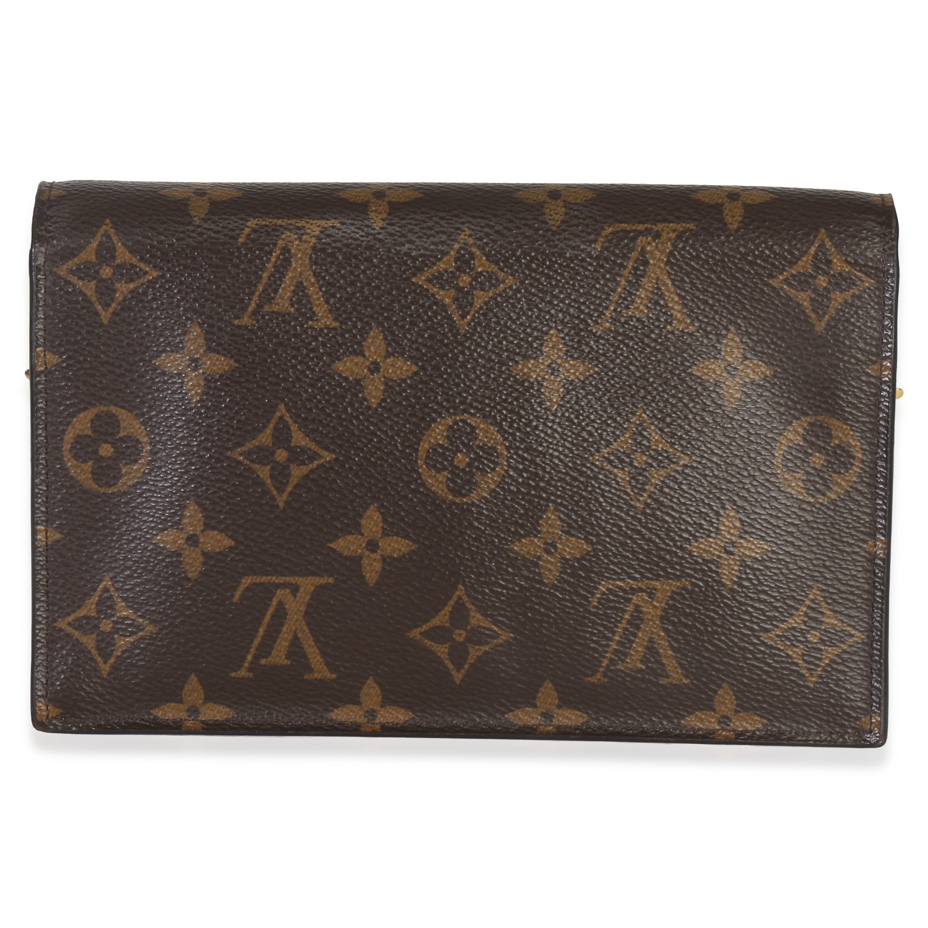Louis Vuitton Rose Ballerine Monogram Canvas Flore Chain Wallet Handbag bv