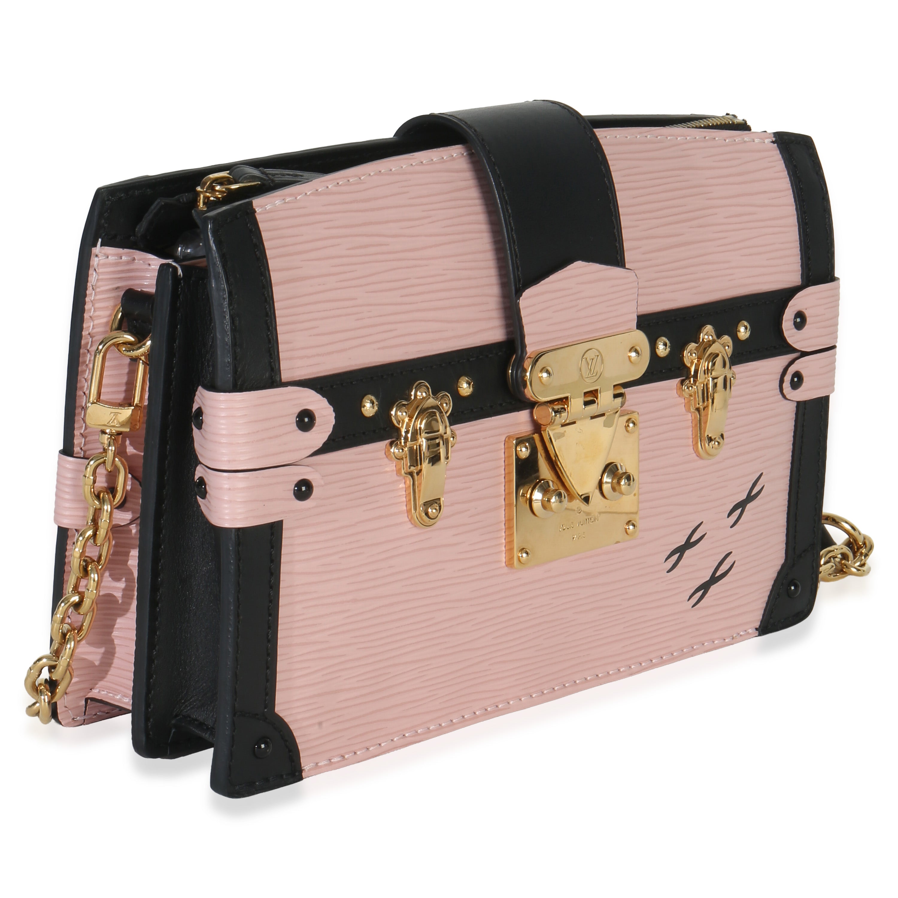 Louis Vuitton Rose Ballerine Epi Trunk Clutch Handbag Handbag sv