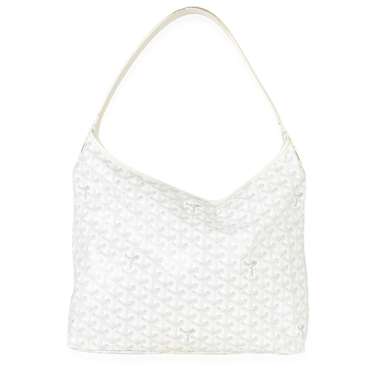 Goyard White ine Canvas Boheme Hobo Handbag bv