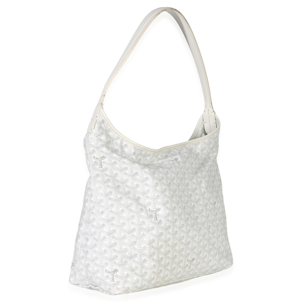 Goyard White ine Canvas Boheme Hobo Handbag pv