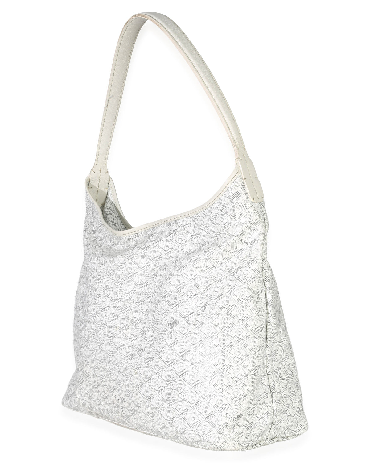 Goyard White ine Canvas Boheme Hobo Handbag sv