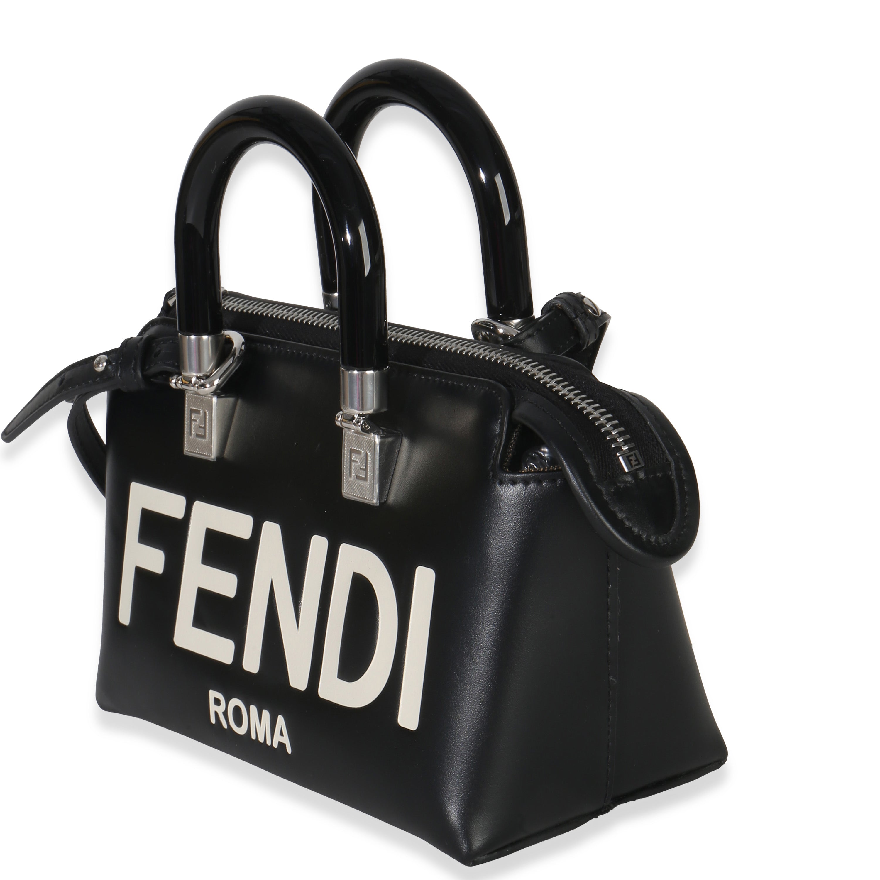 Fendi Black & White Mini By The Way W/ Box