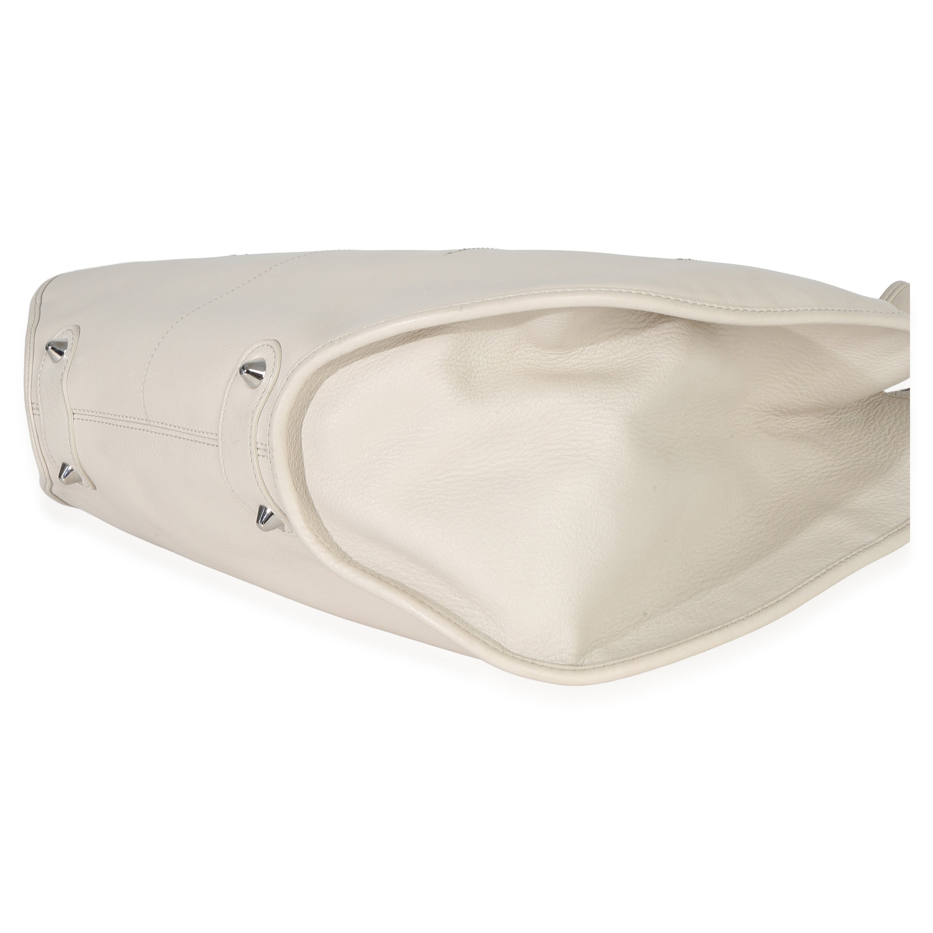 Christian Dior Vintage Cream Calfskin Brandy 61 Hobo Handbag box