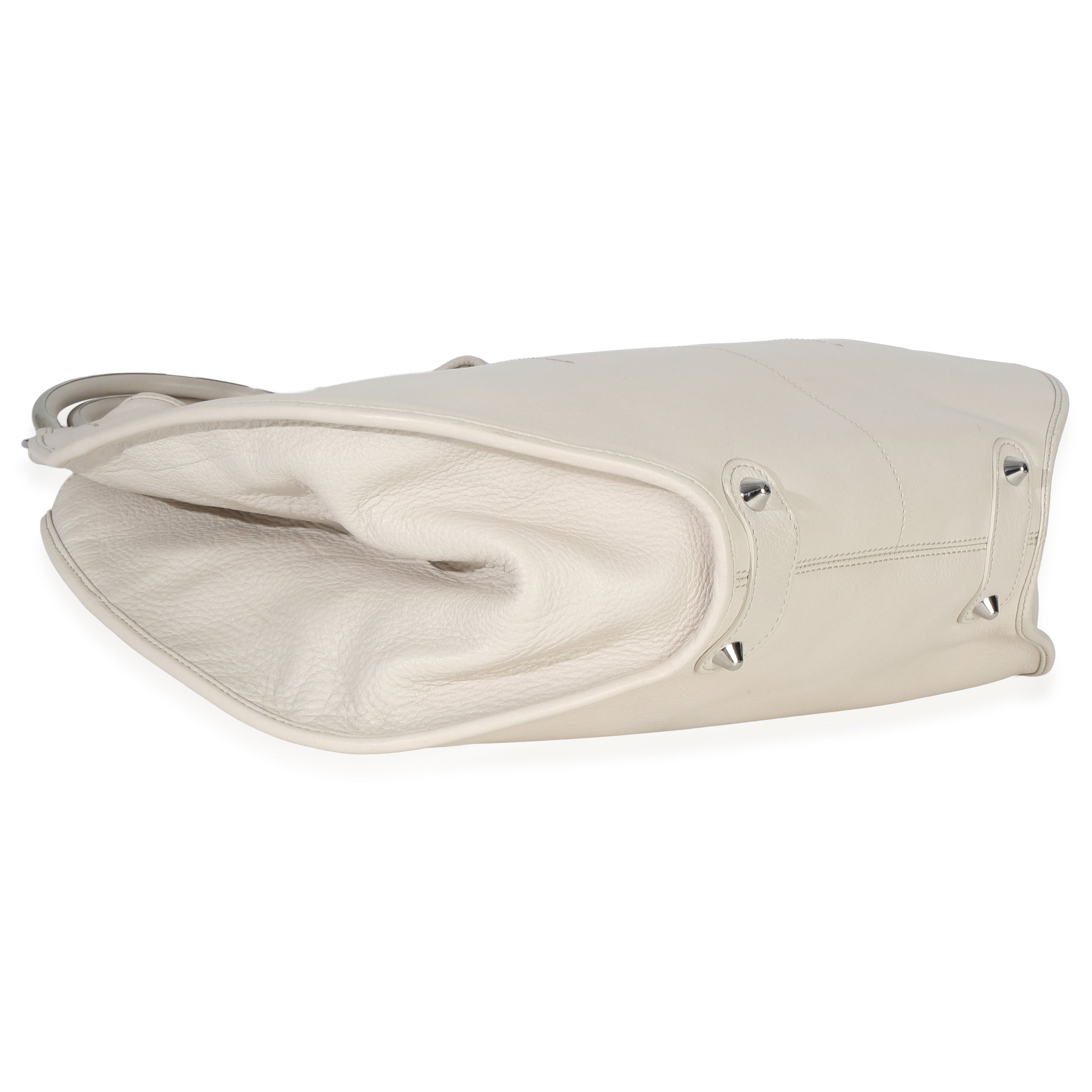 Christian Dior Vintage Cream Calfskin Brandy 61 Hobo Handbag clasp
