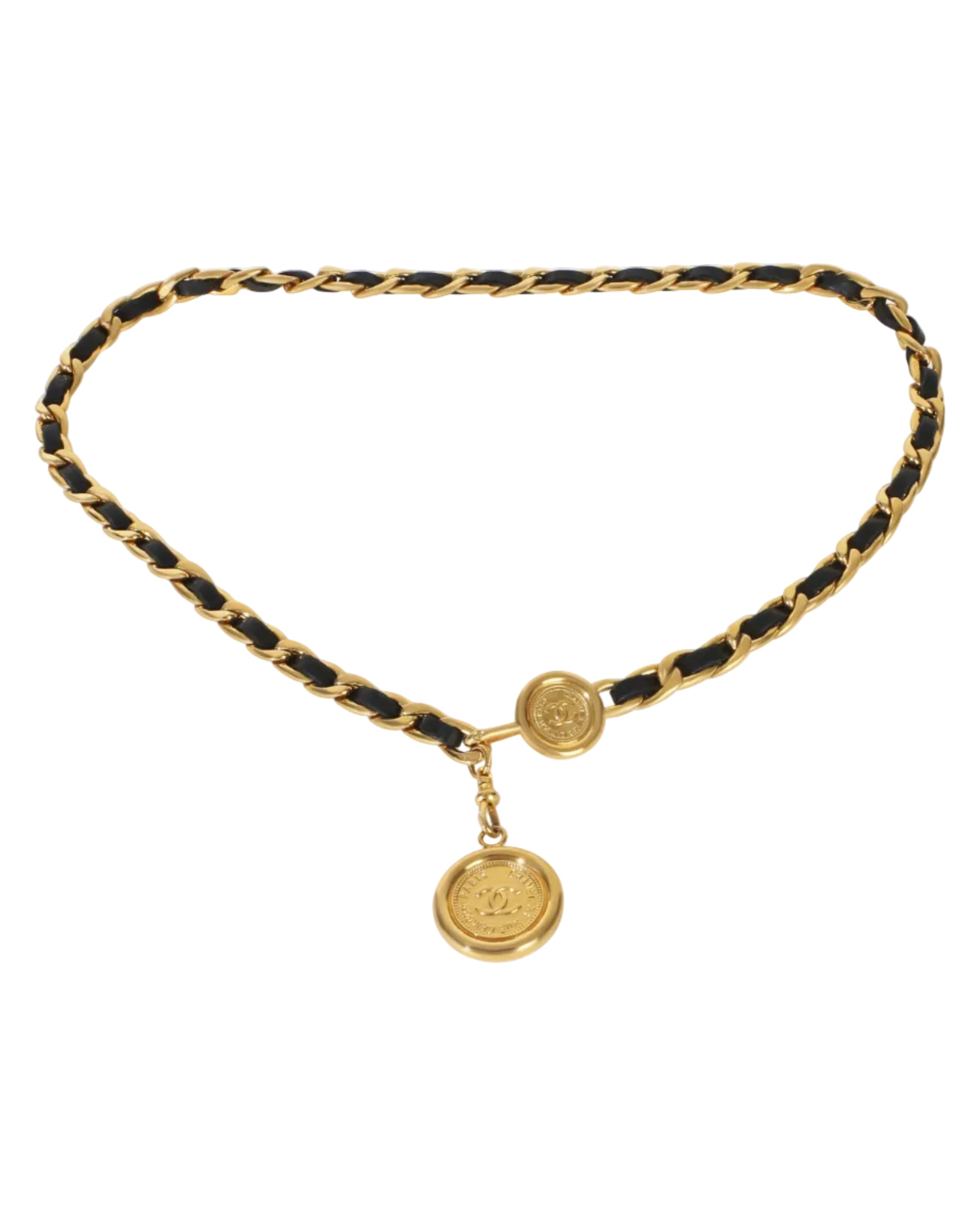 Chanel Gold Plated Vintage Chain Link Belt fv