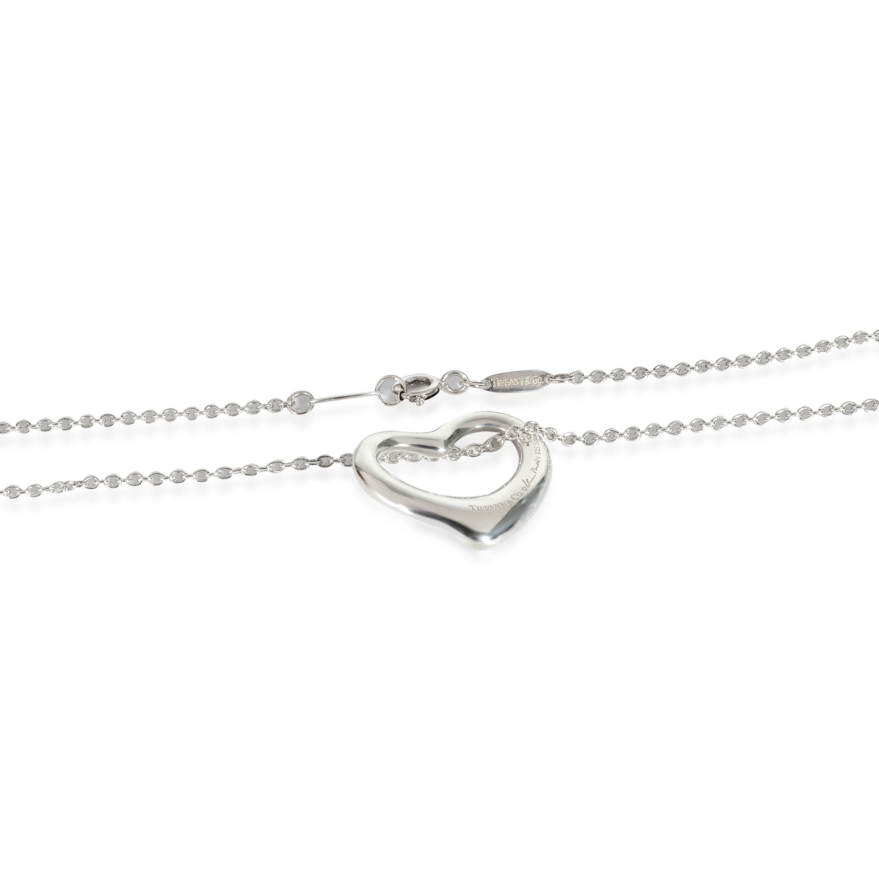 Tiffany & Co. Sterling Silver  Elsa Peretti Open Heart Pendant