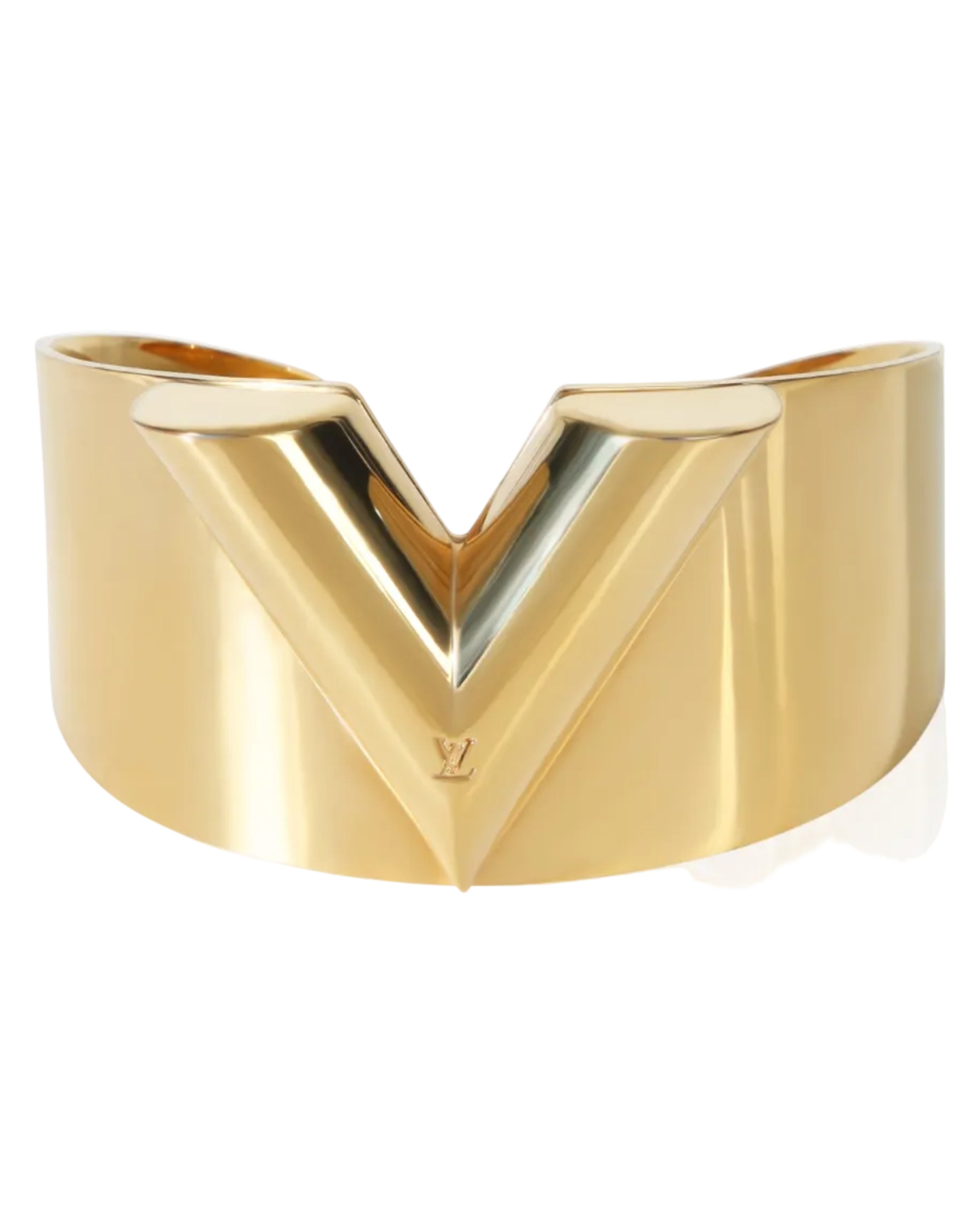 Louis Vuitton Gold Plated  Essential V Bracelet fv