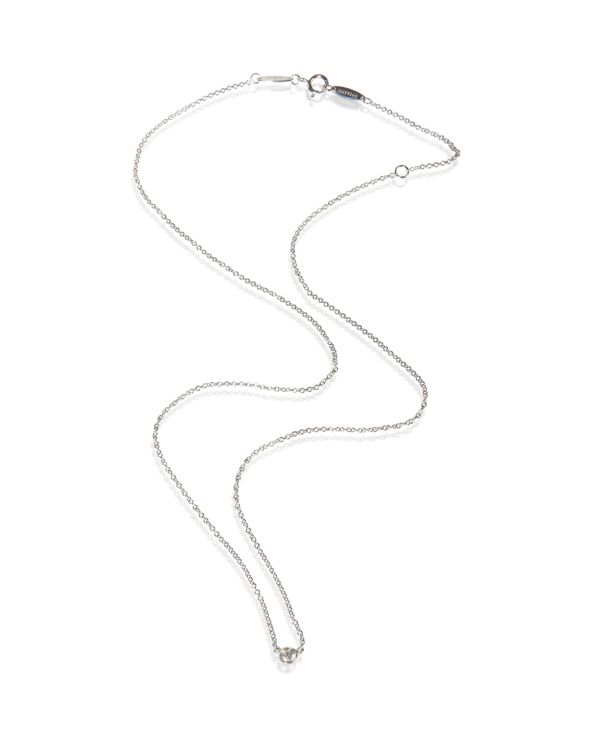 Tiffany & Co. Platinum Diamond Elsa Peretti Diamond By The Yard Pendant pv