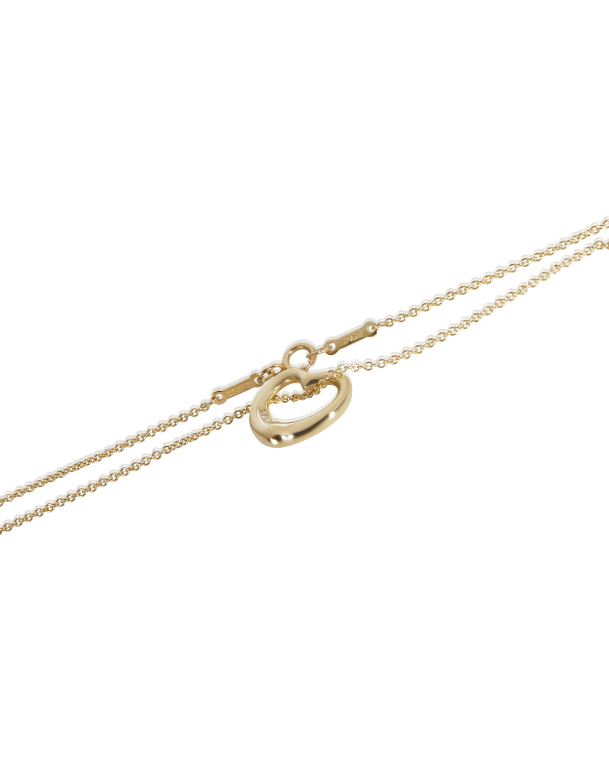 Tiffany & Co. Yellow Gold Diamond Elsa Peretti Open Heart Pendant 2
