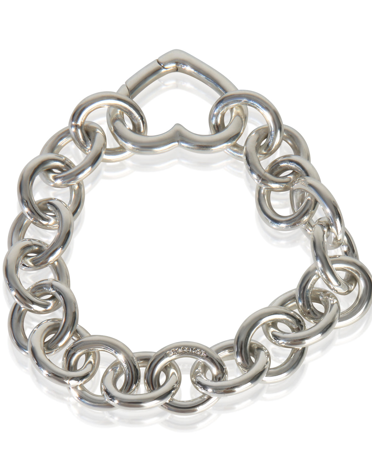 Tiffany & Co. Sterling Silver Heart Clasp Bracelet