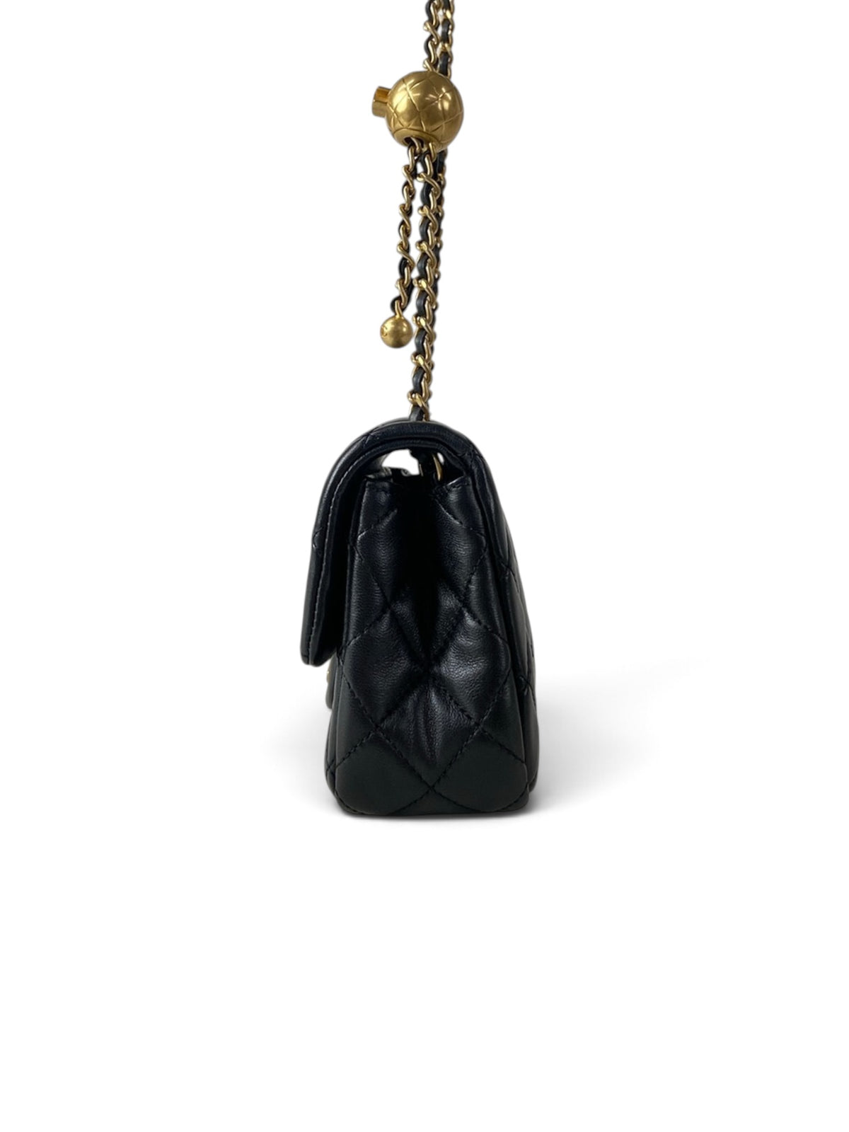 Chanel Mini Rectangular Pearl Crush Black Lambskin