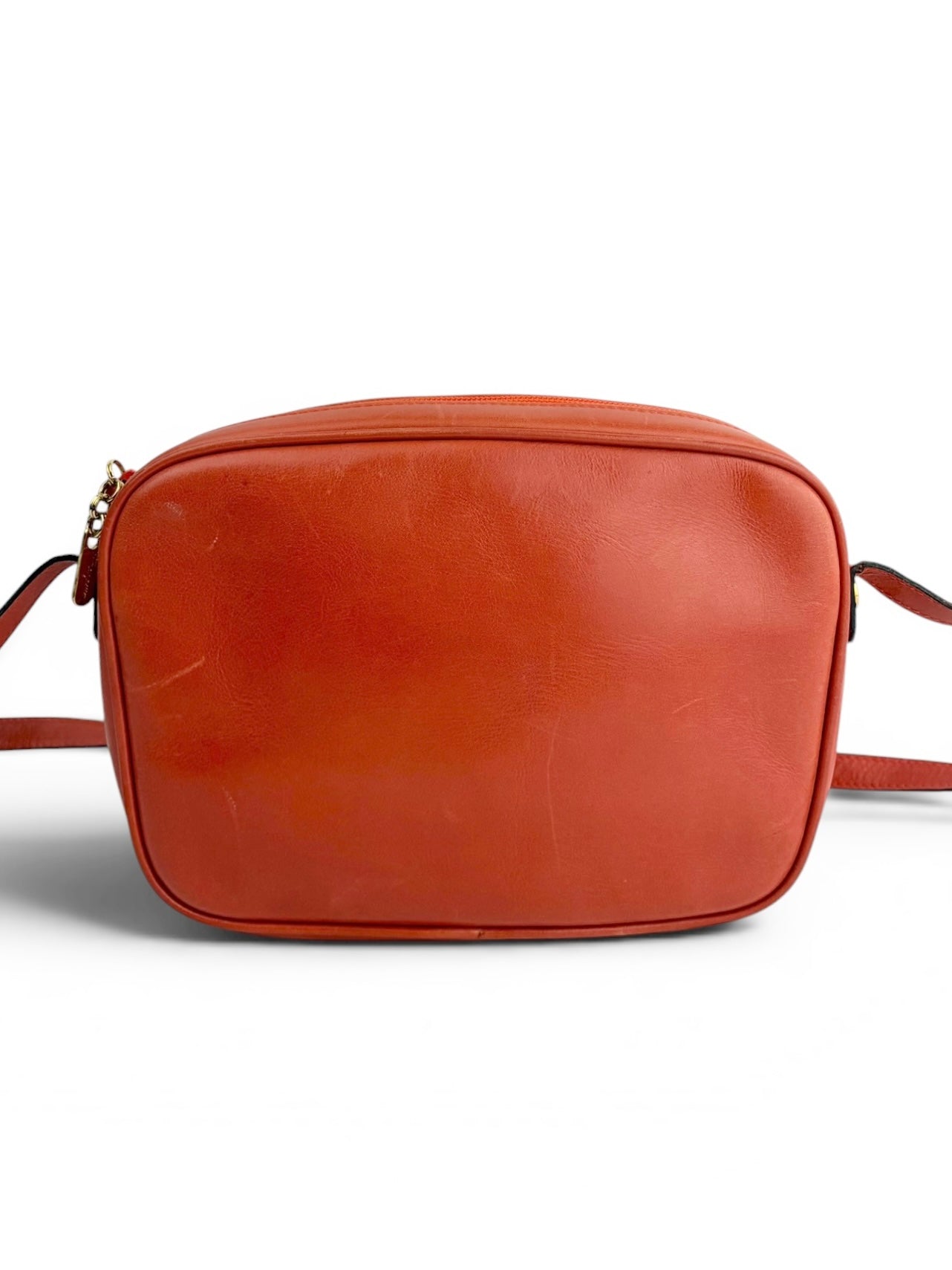 Salvatore Ferragamo Vintage Orange Leather Crossbody