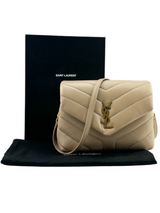 Saint Laurent Taupe Calfskin Loulou Toy