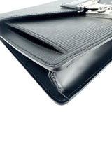 Louis Vuttion Black Epi Leather Pochette Sellier Dragonne Clutch Bag