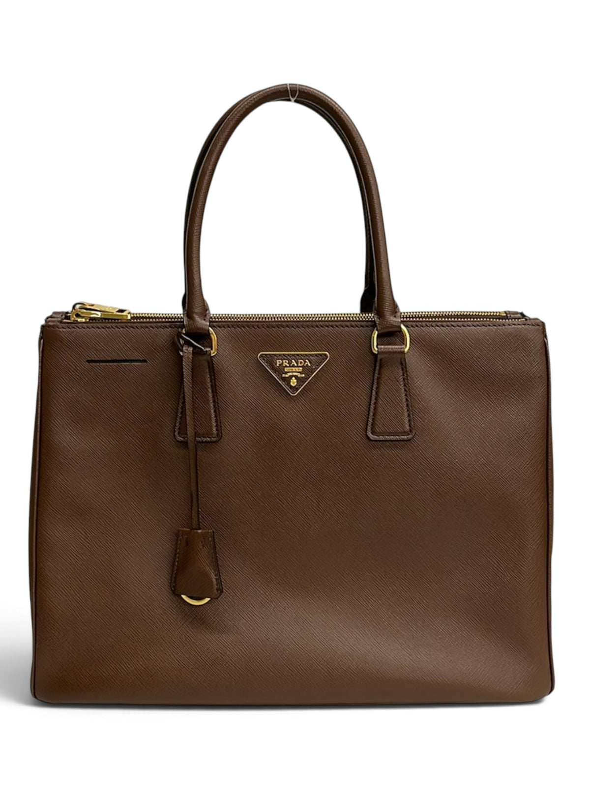 Prada Chocolate Brown Saffiano Leather Galleria Tote Large