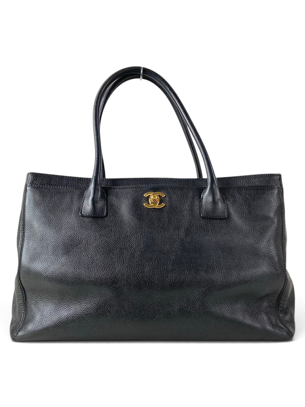 Chanel Black Calfskin Executive Tote Gold Hardware