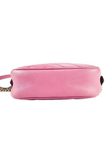Gucci Candy Mousse Matelasse Leather GG Marmont Chain Shoulder Bag Small