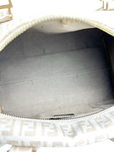 Fendi Beige Coated Canvas Boston Bag