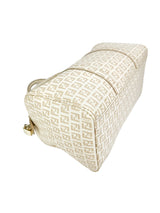 Fendi Beige Coated Canvas Boston Bag