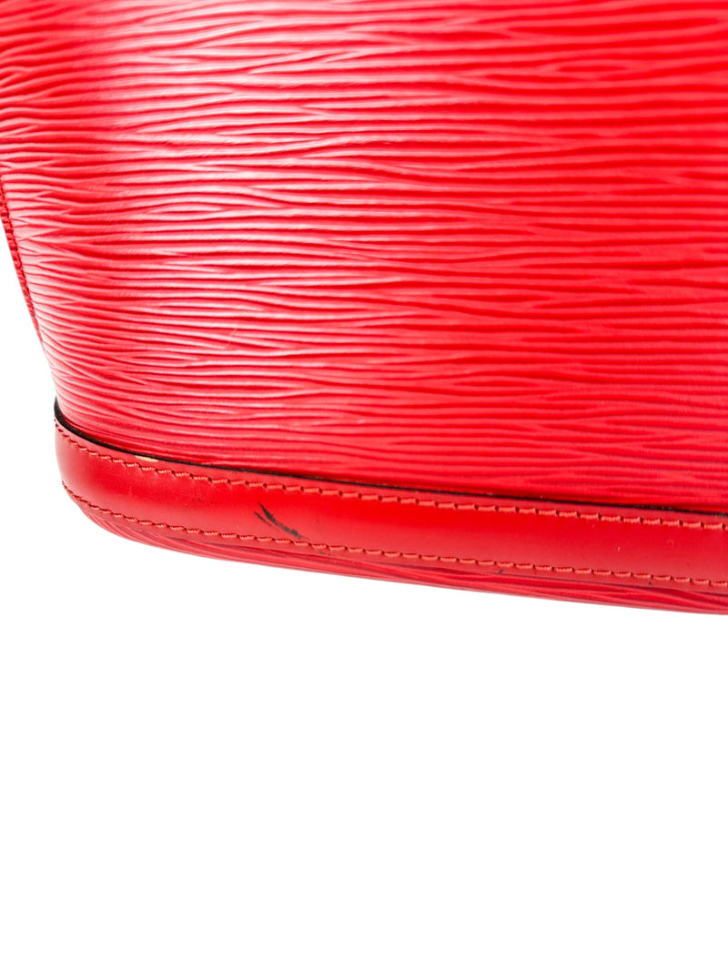 Louis Vuitton Red Epi Leather Lussac Tote