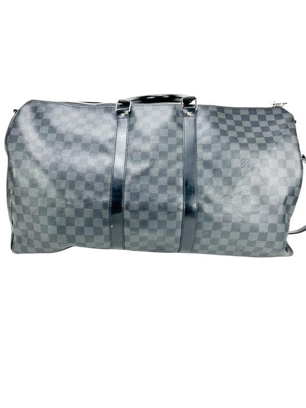 Louis Vuitton Damier Graphite Coated Canvas Keepall Bandoulier 55