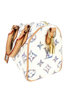 Louis Vuitton Cream Jaquard Monogram Canvas Speedy 20 Full Set