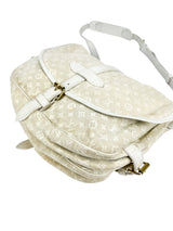 Louis Vuitton Ivory Mini Lin Canvas Samur 30
