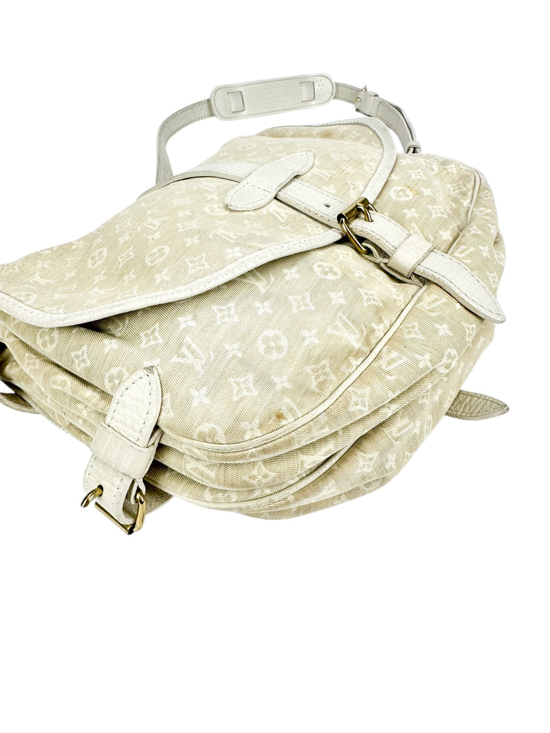 Louis Vuitton Ivory Mini Lin Canvas Samur 30