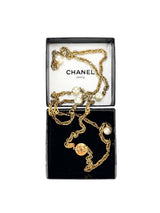 Chanel Gold tone Faux Pearl Long Necklace