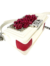 Chanel Calfskin Cream Red Stingray Paris Bombay Boy Bag Small