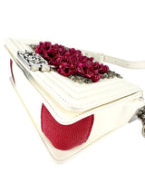Chanel Calfskin Cream Red Stingray Paris Bombay Boy Bag Small
