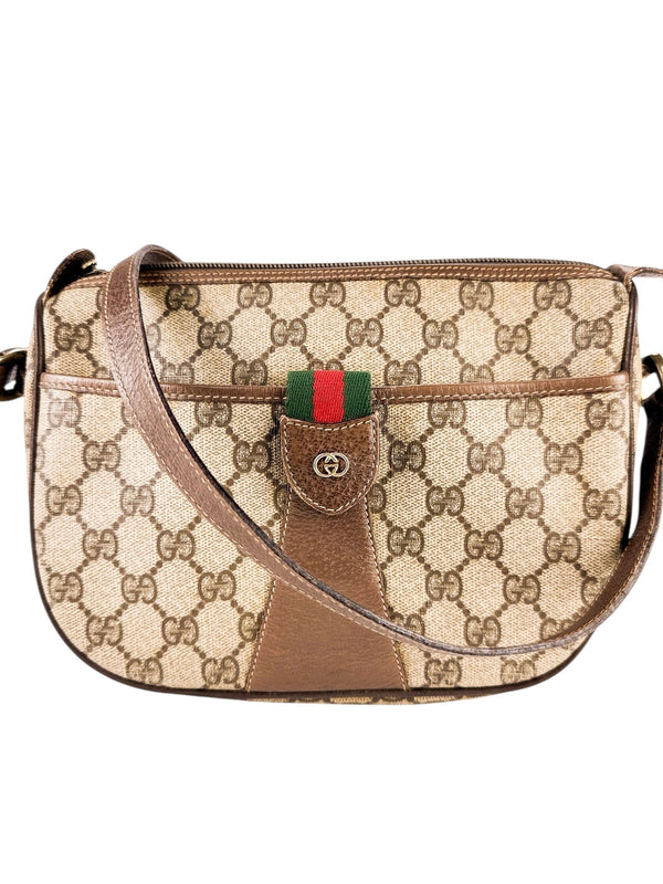 Gucci Beige Supreme Coated Canvas Sherry Line GG Shoulder Bag