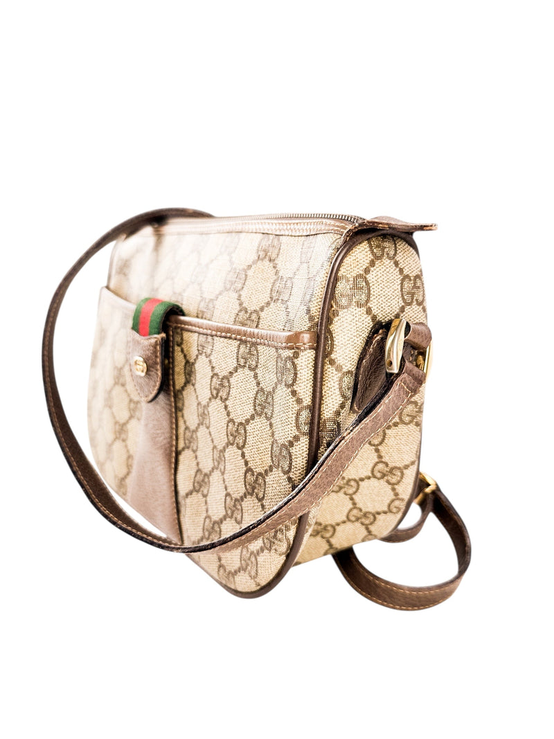 Gucci Beige Supreme Coated Canvas Sherry Line GG Shoulder Bag