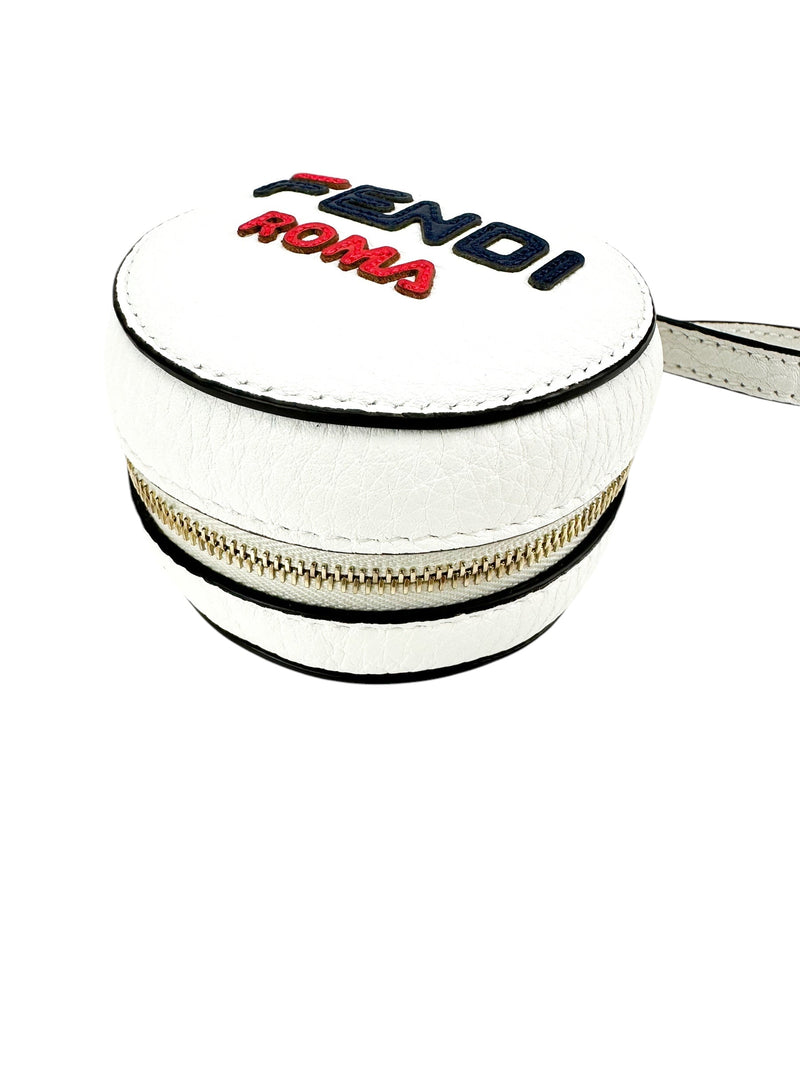 Fendi White Leather Charm And Backpack
