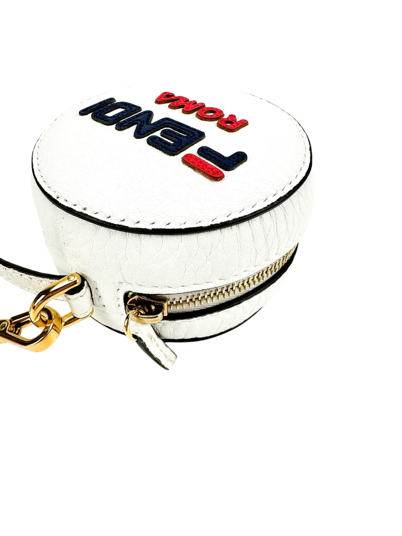 Fendi White Leather Charm And Backpack
