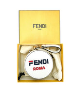 Fendi White Leather Charm And Backpack