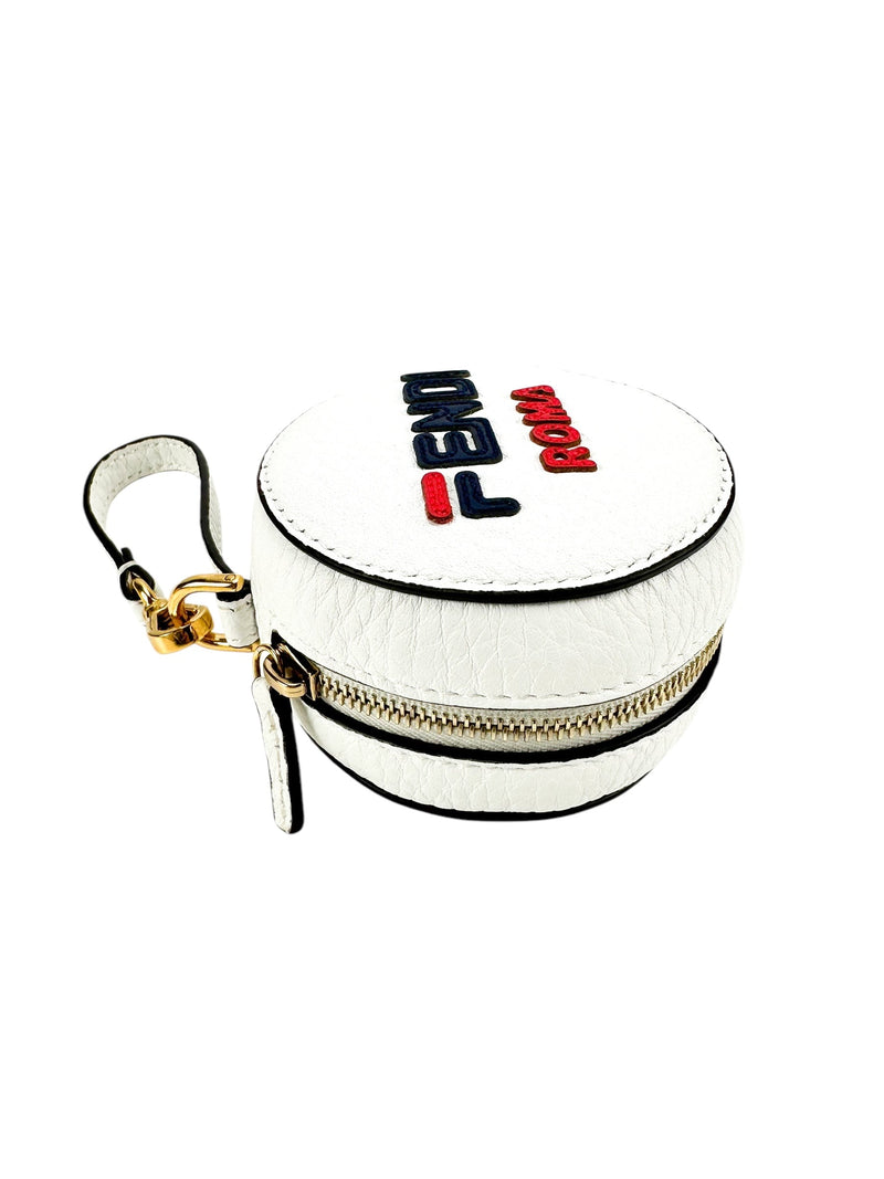 Fendi White Leather Charm And Backpack