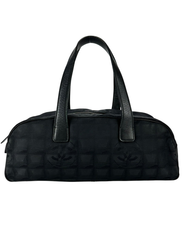 Chanel Black Nylon New Travel Line Boston Bag