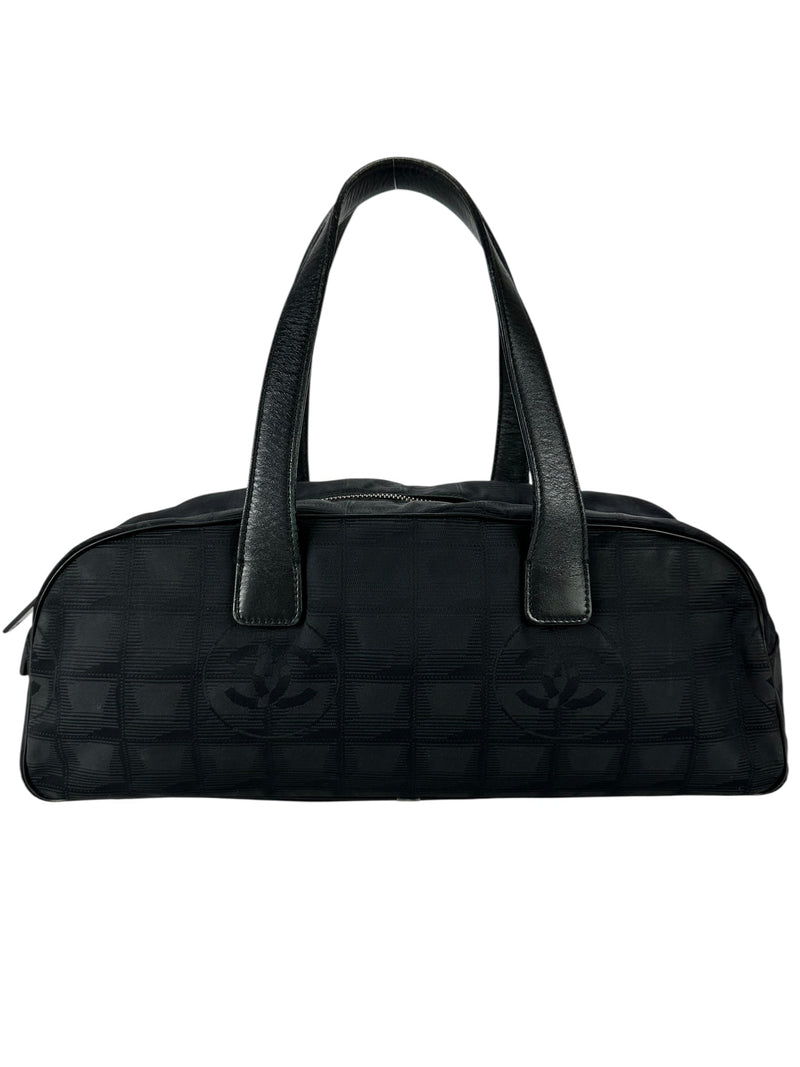 Chanel Black Nylon New Travel Line Boston Bag