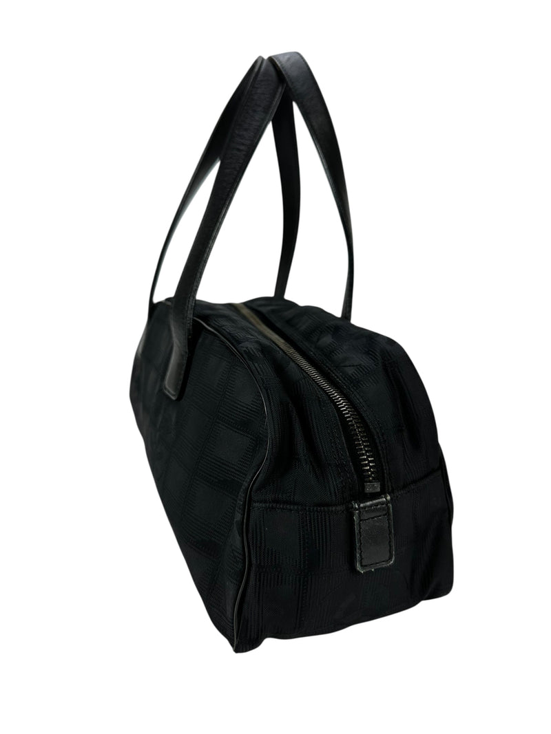 Chanel Black Nylon New Travel Line Boston Bag