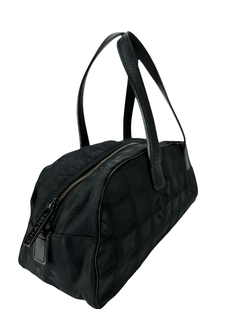 Chanel Black Nylon New Travel Line Boston Bag
