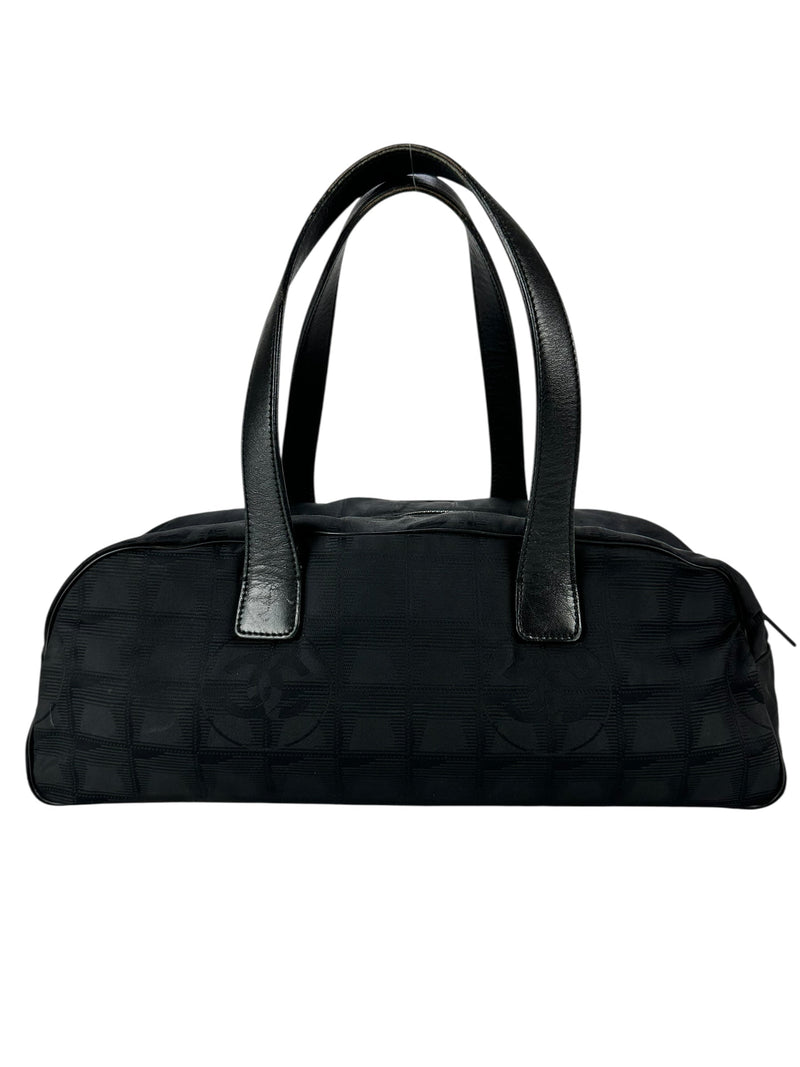 Chanel Black Nylon New Travel Line Boston Bag