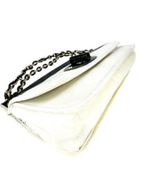 Chanel White Lambskin Chocolate Bar Mademoiselle Flap Bag