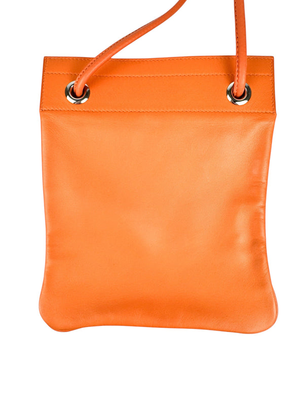 Hermes Orange Lambskin Aline Milo Bag