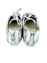 Gucci GG supreme Silver Patent Leather Sneakers