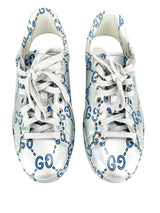 Gucci GG supreme Silver Patent Leather Sneakers
