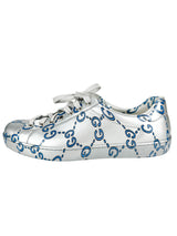 Gucci GG supreme Silver Patent Leather Sneakers