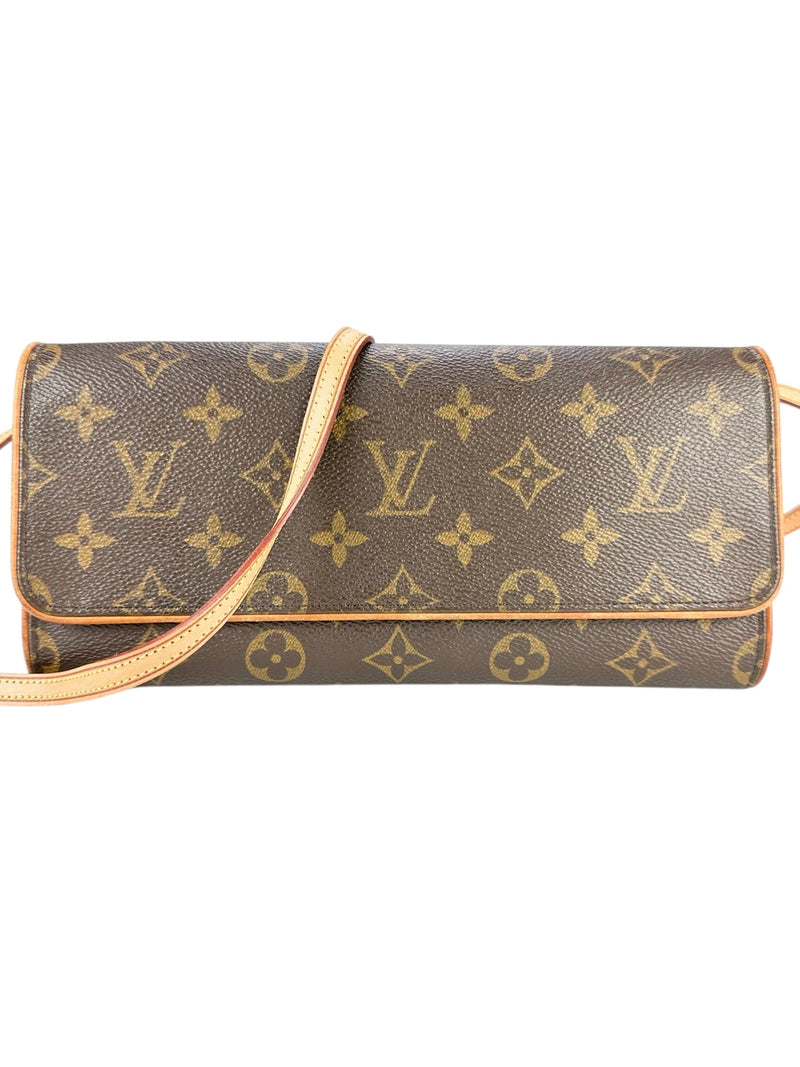 Louis Vuitton Monogram Coated Canvas Twin Pochette GM